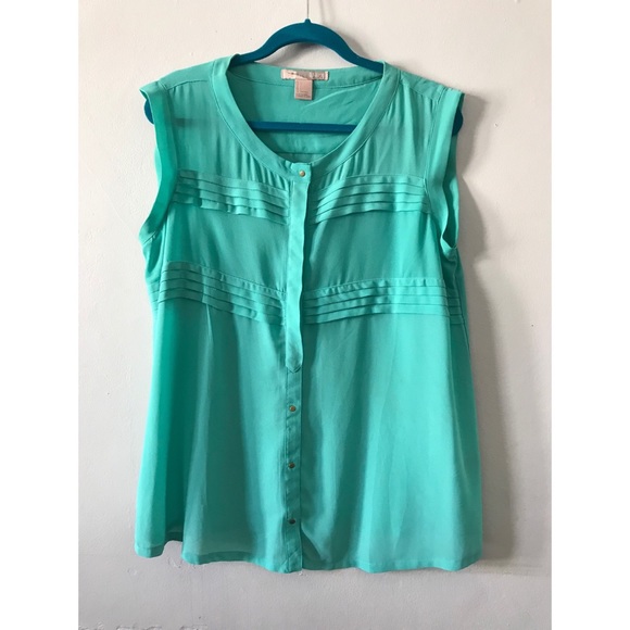 Forever 21 | Turquoise Sleeveless Popover Blouse - Picture 1 of 2